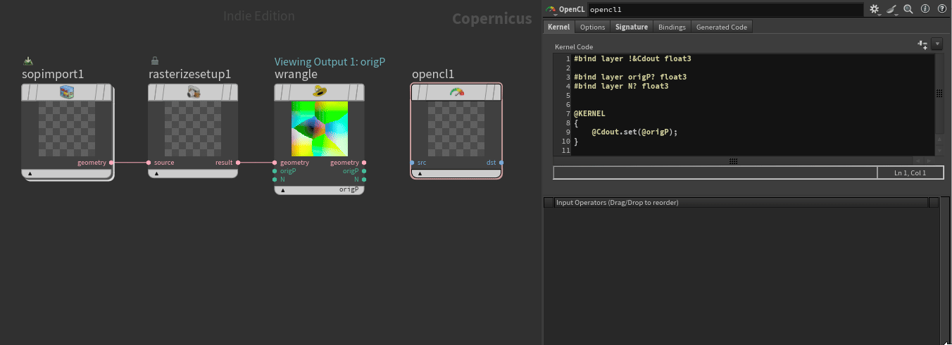wrangle to opencl